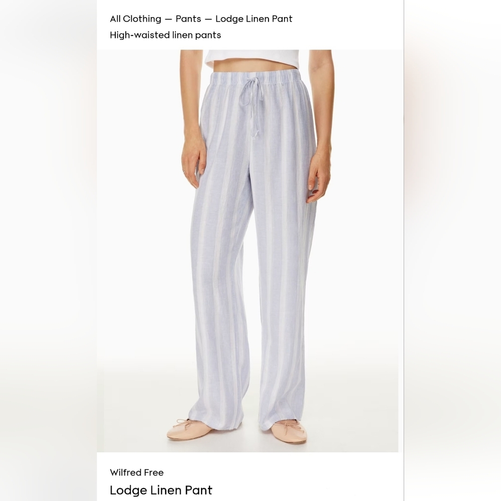 Aritzia Wilfred Free Lodge Linen Pant